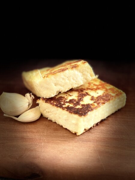 Bio-Bratmi Grill- und Bratk&auml;se 150g Knoblauch