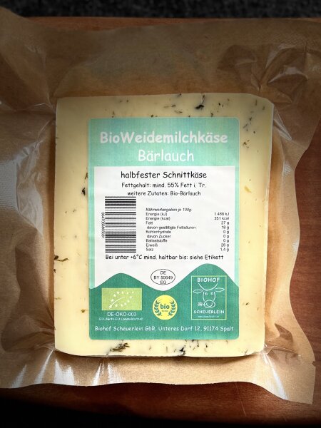 Bio-Weidemilchk&auml;se B&auml;rlauch verpackt