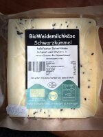 Bio-Weidemilchk&auml;se Schwarzk&uuml;mmel verpackt